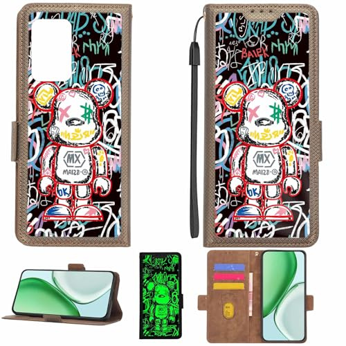 Aroepurt fodral kompatibelt med Cricket U655AC telefonfodral flipskydd [med härdat glas skärmskydd] [RFID-blockering] [ljuseffekt] LPT-MXX