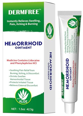 Hemorrhoid Relief Cream 42.5G, Suitable for Relieving Pain, Swelling, itching and Bleeding, Protecting Delicate Skin