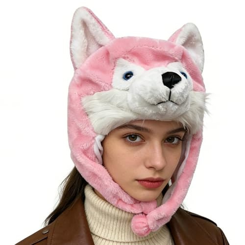 Cappelli invernali a forma di animale per bambini, morbidi e caldi, per feste in stile cartone animato, divertenti cappelli invernali, per picnic, escursioni, feste, Capodanno, uso quotidiano, interni