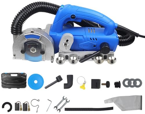 Azcabjie 9000RPM Grout Remover,Slotting Tool,1200W Powerful Electric Tile Joint Cleaner with 100mm Blade for Removing Old Cement, Caulking Agent A