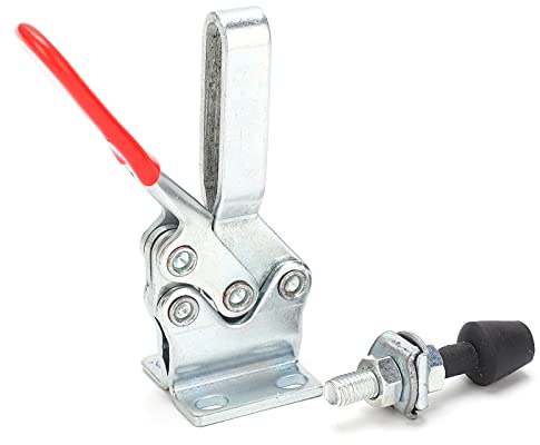 Welding Toggle Clamp HT - 225 - D, Horizontal Quick Release, 227kg Holding Capacity - High Strength Electroplated Steel, Comfortable PVC Handle, Ideal for Assembly and Industrial