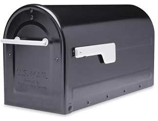 ARCHITECTURAL MAILBOXES 7900-7B-SR-10 Boulder Postmount Cassetta postale, Nero, L