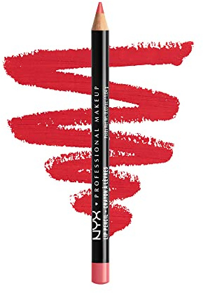 NYX Professional Makeup Lip Liner Slim Lip Pencil, Long-Wear, 817 Hot Red | Buttery Soft, Long-Wear Lip Liner, Creamy Precision, Defined Pout, High-Shine Pairing, Easy Application, Cruelty Free
