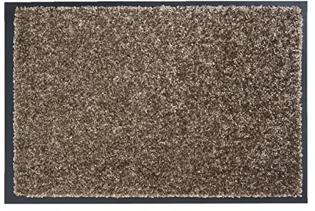 Astra strapazierfähige Schmutzfangmatte Perle – rutschfeste Türmatte – Fußmatte für den Innenbereich – Eingangsmatte – Vorleger (Taupe, 60x80cm)