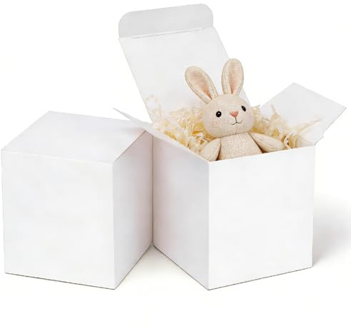 Cardboard Gift Boxes - Small Easy-to-Assemble Kraft Paper Present Boxes with Lids Perfect for Birthdays Weddings Holidays Parties SC101010