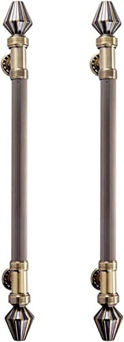 Generisch Scheunentürgriff, 60 cm/80 cm/120 cm/150 cm Bronze-Haustürgriff, großer Push-Pull-Stangengriff, Schiebe-Scheunentürgriff, doppelseitiger H-förmiger Glas-Schwenktürgriff (Farbe: Bro