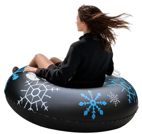 Tubo De Nieve - Donut De Doble Mango De PVC Engrosado, Trineo Inflable Resistente De 35,43 Pulgadas, Paseo En Invierno Al Aire Libre | Divertido Equipo Deslizante Para Navidad Iced River Lake | Juguet