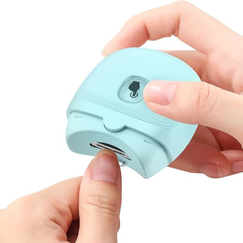 Electric Nail Clipper & Nail File: Automatic Trimmer with LED Light, Built-in Storage, USB Rechargeable, Gently Trims Thick Nails - Safe for Baby, Kids, Adults, Seniors - Baby Electric Nail File