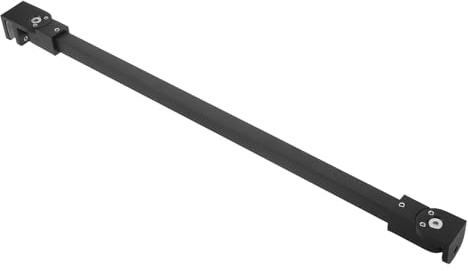 Anneome Barra de Soporte para Mampara de Cristal de Ducha sin Marco con Pivote Ajustable 180°, Acero Inoxidable 304, Acabado Negro Mate, Varilla de 400 Mm para Montaje Seguro en Baño