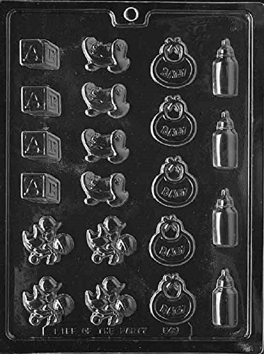 Grandmama's Goodies B049 Baby Decorations Chocolate Candy Soap Mold with Exclusive Molding Instructions