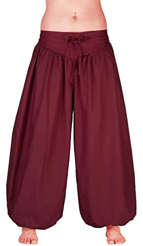 Leucht-Welten Damen Ballonhose Weite Pumphose Pluderhose Rot Einheitsgröße