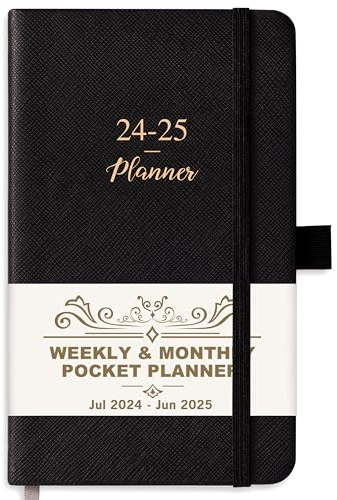Pocket Planner 2026-2027, Jul 2026 - Jun 2027, Academic Planner 2026-2027, Weekly & Monthly Calendar, 6.3''×3.8'', Pen Loop, Back Pocket, Elastic Closure, Note Pages