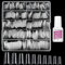 Venares 500 Piezas de Uñas Postizas Acrílicas - 10 Tamaños de Kit Uñas Postizas con Pegamento, Kit de Uñas Artificiales Acrílicas Francesas (with Box), de Uñas Postizas Para Bricolaje y Salón de Uñas