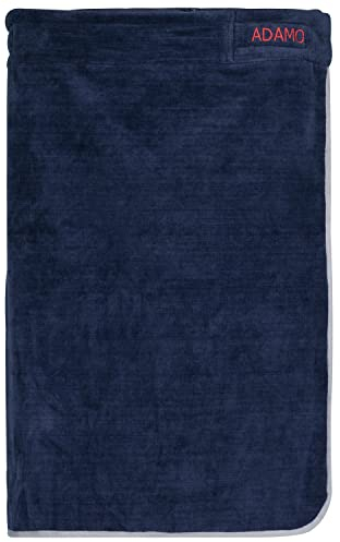 ADAMO XXL-Sauna Kilt dunkelblau Modell Lahti für Herren in Übergrößen mit Klettverschluss (65 x 210 cm)