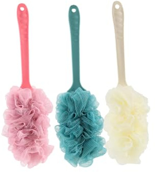 3 Piezas Esponjas De Baño Para Ducha Depurador Corporal Esponja De Limpieza Esponja De Baño Para La Espalda Lufa En Un Palo Cepillo De Baño Esponja Vegetal Hombre Bola De Esponja