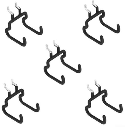 Ganci resistenti per la conservazione degli attrezzi del pannello forato, fissabili per vari oggetti, colore nero