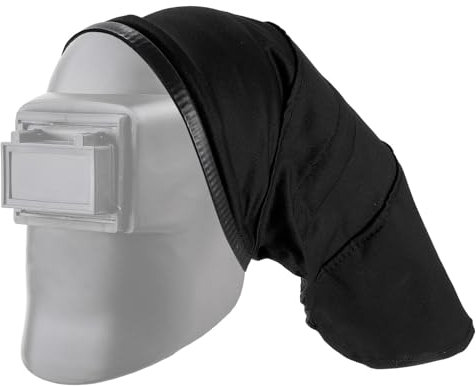 sourcing map Welding Helmet Cover FR Cotton Welding Helmet Extended Headcover Welding Head Cover Welding Hood Accessories with Press Fit Seal for Most Welding Helmets, Black