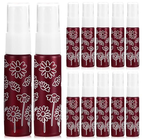 TOVINANNA 12piezas Atomizador De Viaje Para Perfume Frascos Pulverizadores De Vidrio Botella De Spray Recargable y Resistente