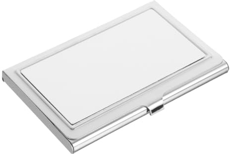 Mobestech Boîte à Cartes de Visite Métal Rigide pour Sublimation Étui Fin et Protection Anti-courbure pour Usage Professionnel et Voyage