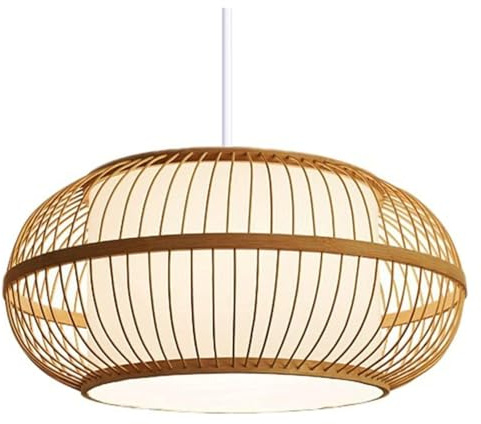 Con paralume in pergamena Lampade a sospensione in vimini Boho Cesto di bambù Lampadario intrecciato a mano E27 Base Cucina Isola Lavello Apparecchi illuminazione, luci sospese