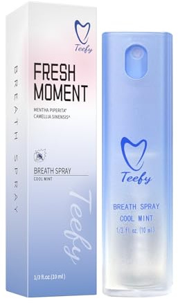Teefy Breath Spray for Bad Breath - 16 Hour Freshness, Alcohol-Free Mouth Spray with Mint & Green Tea, Portable Fresh Breath Spray for Adults Oral Daily Gentle Peppermint