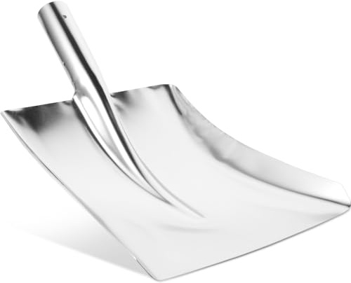 MAGICLULU Pala de Acero Inoxidable Cuadrada para Limpiar Nieve y Basura, Tamaño Pequeño, Ligera y Desmontable, Adecuado para Interiores y Exteriores en Hogar y Jardín
