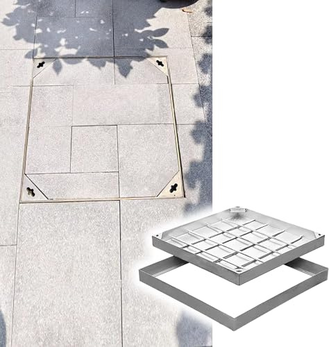 HighQuali 2 tum stålgaller och e för återformiga dräneringskanaler 50 x 100 cm (19,6 x 39,3 tum) design för uteplatser trädgårdar och skolor