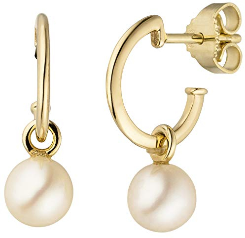 Jobo Damen-Ohrhänger aus 14 Karat 585 Gold mit Perlen