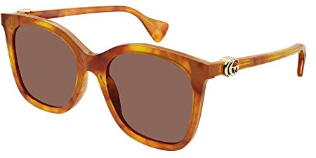 GUCCI Womens GG1071S Sunglasses, Havana-Havana-Brown, 55