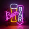 Wanxing Enseigne néon pour décoration murale, lampe néon pour bar à bière, panneau lumineux néon pour bar, bar à bière, décoration d'intérieur, magasin, boîte de nuit