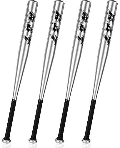 Jenaai 4 Pcs 28 Inches Baseball Bat Aluminum Softball Lightweight Bat for Baseball Training Sports Activities