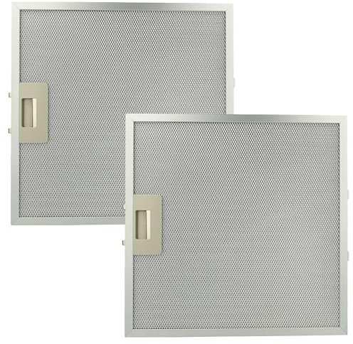 vhbw 2x filtro anti-grasso compatibile con Elica CIRCUSIXA 90 208262704401 cappa da cucina - 32 x 32 x 0,85 cm, metallo