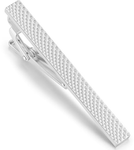 Men's Stainless Steel Tie Clip Bar,5.4cm Silver Stainless Steel Tie Clip,Elegant Silver Finishm,Perfect for Weddings,Birthdays,Anniversaries, Father's Day,Business Man Gift