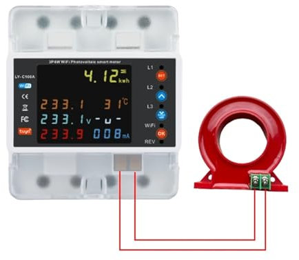 bvwkkynle 1 contatore di energia con relè di Protezione a richiusura Automatica bidirezionale for Una Vita Intelligente (con perdite)(with Leakage)