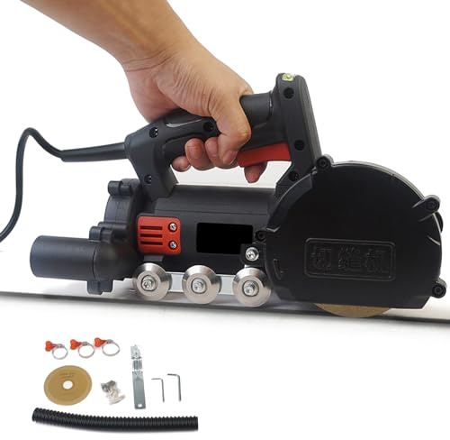 YHEIANJ Macchina elettrica per la Pulizia dei Giunti, Strumento per abbellire Le Piastrelle del Pavimento, Kit di Strumenti per la rimozione delle fughe, raschiatura dei Bordi e