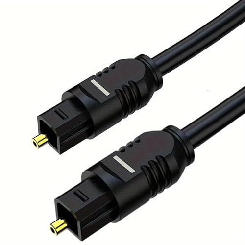 CABLEPELADO Câble Optique Audio Numérique SPDIF Toslink | Fibre Optique | Diamètre Ø 5 mm | 2 Mètres | Noir