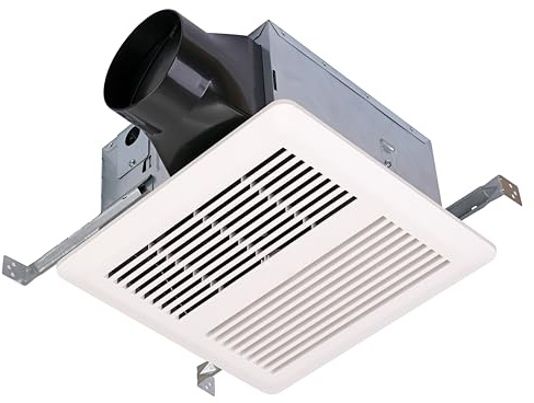 KAZE APPLIANCE SNP100 | 100 CFM | 0.8 Sone | Energy Star Certified | No Attic Access Required | Bathroom Ventilation Exhaust Extractor Fan