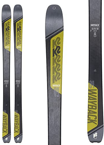 K2 M Wayback 84 Tourismus-Ski für Herren, sehr leicht, stabil, Größe 167 cm, Schwarz und Gelb