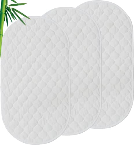 Nicoone Waterproof Changing Mat Liners Quilted,3PCS Bamboo Terry Surface Diaper Changing Pad Liner,Washable Reusable Diaper Changing Liners for Home Outdoor Travel