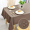 DWCN Braun Tischdecke 135x200cm Fleckschutz Abwaschbar Tischwäsche Wasserdicht Tischtuch für Esszimmer, Garten, Party, Hochzeiten oder Haushalt