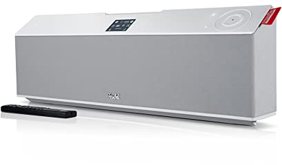Teufel MUSICSTATION CD-Internet-Radio Bluetooth Lautsprecher, DAB+ Digitalradio und FM Radio, Musikstreaming, HiFi Sound, Wecker, W-LAN, Bassreflex - weiß