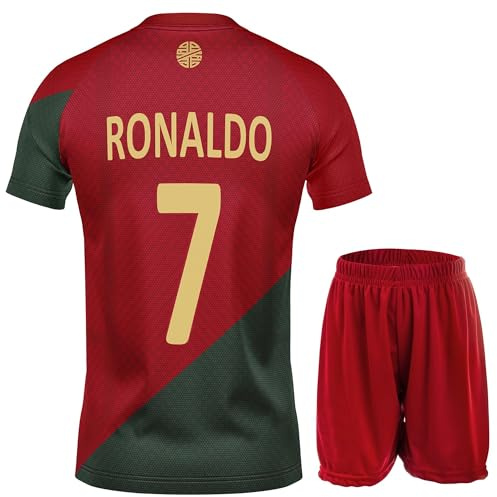 NIHMEX röd röd #7 barntröja fotboll ny säsong, shorts presentset ungdomsstorlekar