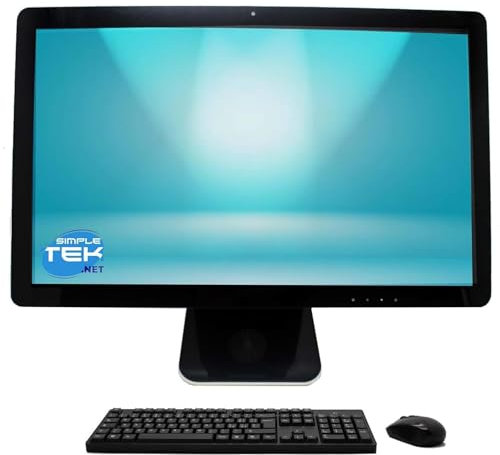 SIMPLETEK – All in one PC 23 Full HD 4GB 960GB Windows 11 Pro AiO | Con webcam e casse integrate | HDMI e Kit Mouse e Tastiera wireless (Ricondizionato)