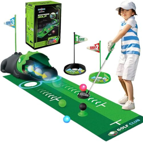 Zinueen Minigolf Set Spielzeug für Kinder, mini Golf Set Indoor, Golfkoffer Spiel Indoor und Outdoor Spielzeug für Mädchen und Jungen