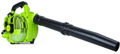 26cc Benzin Laubbläser, 1,0 PS/0,75 KW, 2-Takt Motor, Hand-Benzin-Laubgebläse, Blasgeschwindigkeit 70 m/s, Kabelloser Gartengebläse