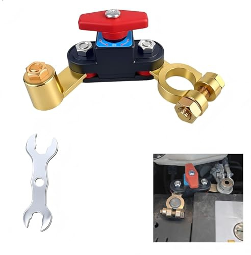 Stacca Batteria 12V,Interruttore Batteria Auto,Staccabatteria Auto Con Doppia Rotazione 180° Regolabile e Funzione Universale Polo Positivo/Negativo Disconnettore per Auto Moto Barca Kit Completo