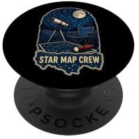 STAR MAP CREW Astronomy Night Telescope Gazing PopSockets Adhesive PopGrip