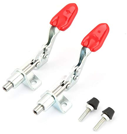 Paquete de 2 abrazaderas de bisagra vertical - Fijación vertical Clavos rápidos de hierro galvanizado Abrazadera de empuje Abrazadera vertical Herramienta manual de liberación rápida vertical