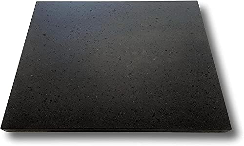 Plancha lisa de piedra volcánica – Refractaria de Etna para horno eléctrico y gas, barbacoa, parrilla para pizza y carne – Medidas a elegir (50 x 40 cm3)