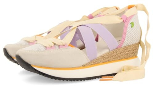 Samobor offene Damen-Sneaker, Weiß, Malve, 41 EU